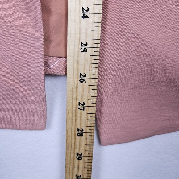 Loft Womens Blazer Jacket Open Front Salmon Pink Business Casual 3/4 Sleeve 2 XS - Picture 14 of 16